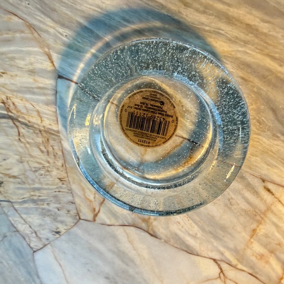 Indiana Glass Bubble Glass Pillar Candle Holder 4 1/4 Inch Diameter #12111 - Picture 4 of 4